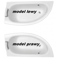 Akrylowa wanna Milena Premium 150x70 lewa z zabudową styropianową Piramida, Besco
